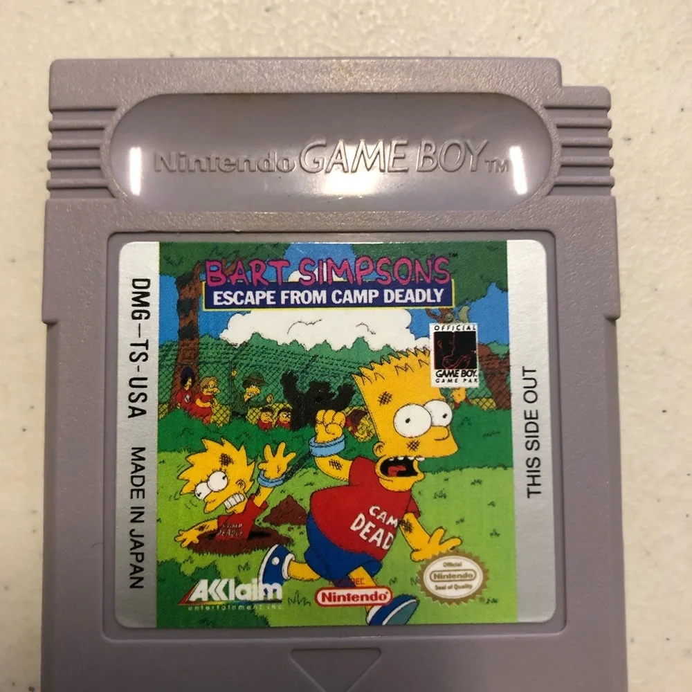 Nintendo Game Boy Bart Simpson’s Escape from Camp Deadly with Case